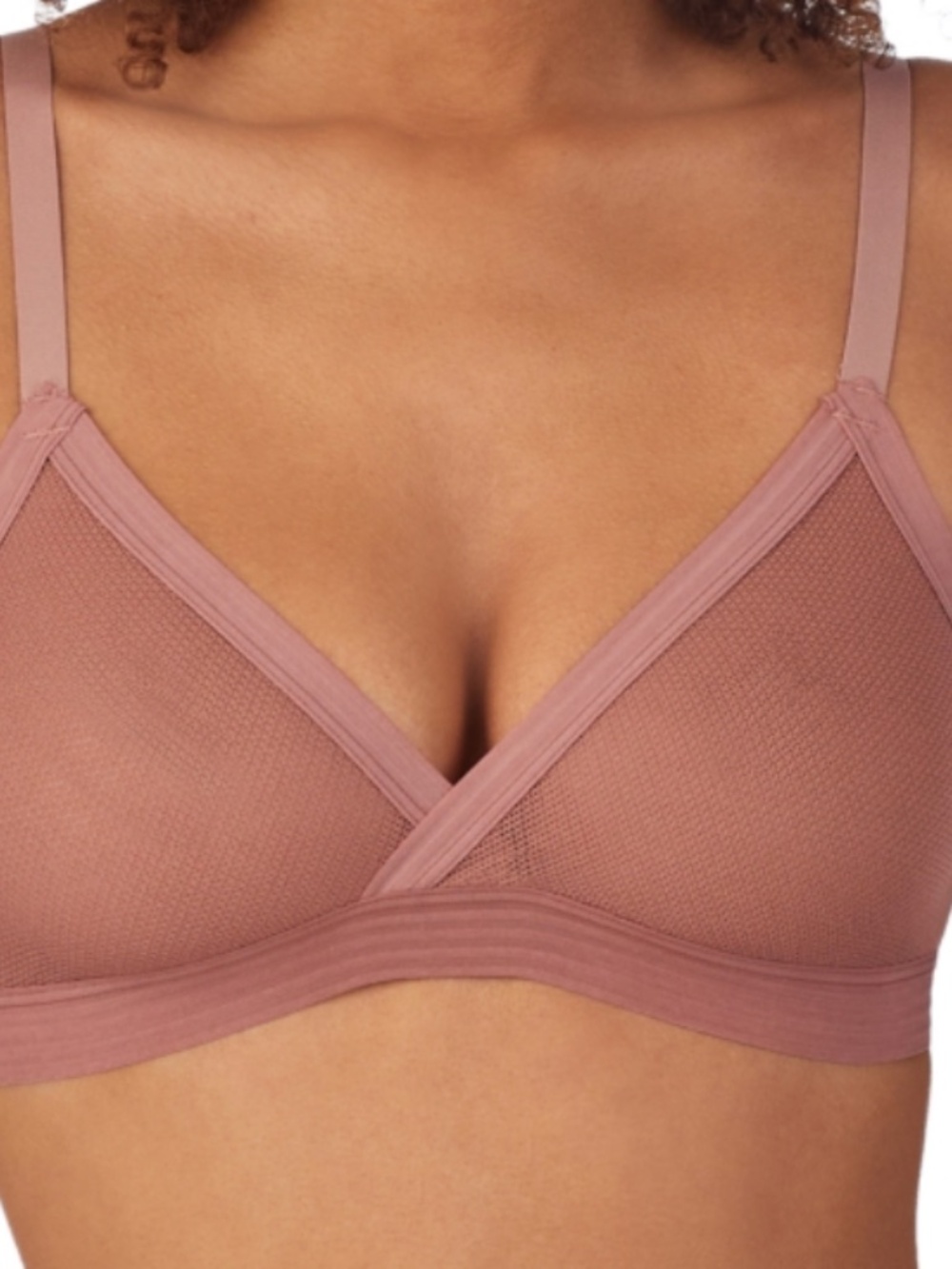 Dkny Sheer Stripe Bralette DK7626 - Rosewood - M
